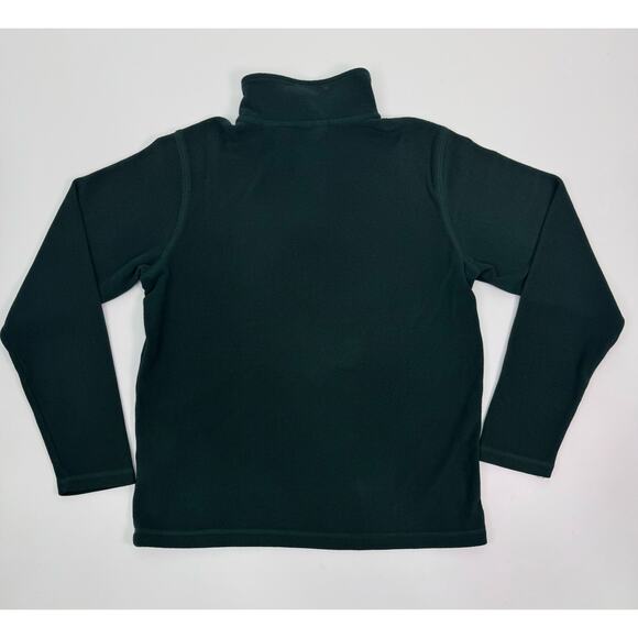 Lands’ End Unisex Youth Large Forest Green Fleece Quarter Zip Pullover 14–16 - Picture 6 of 10